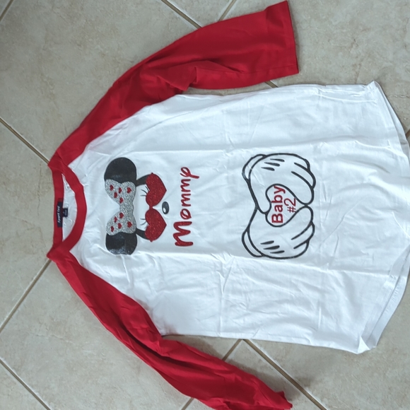 Tops - Women's size small Disney Minnie mouse maternity baby #2 shirt, brand new